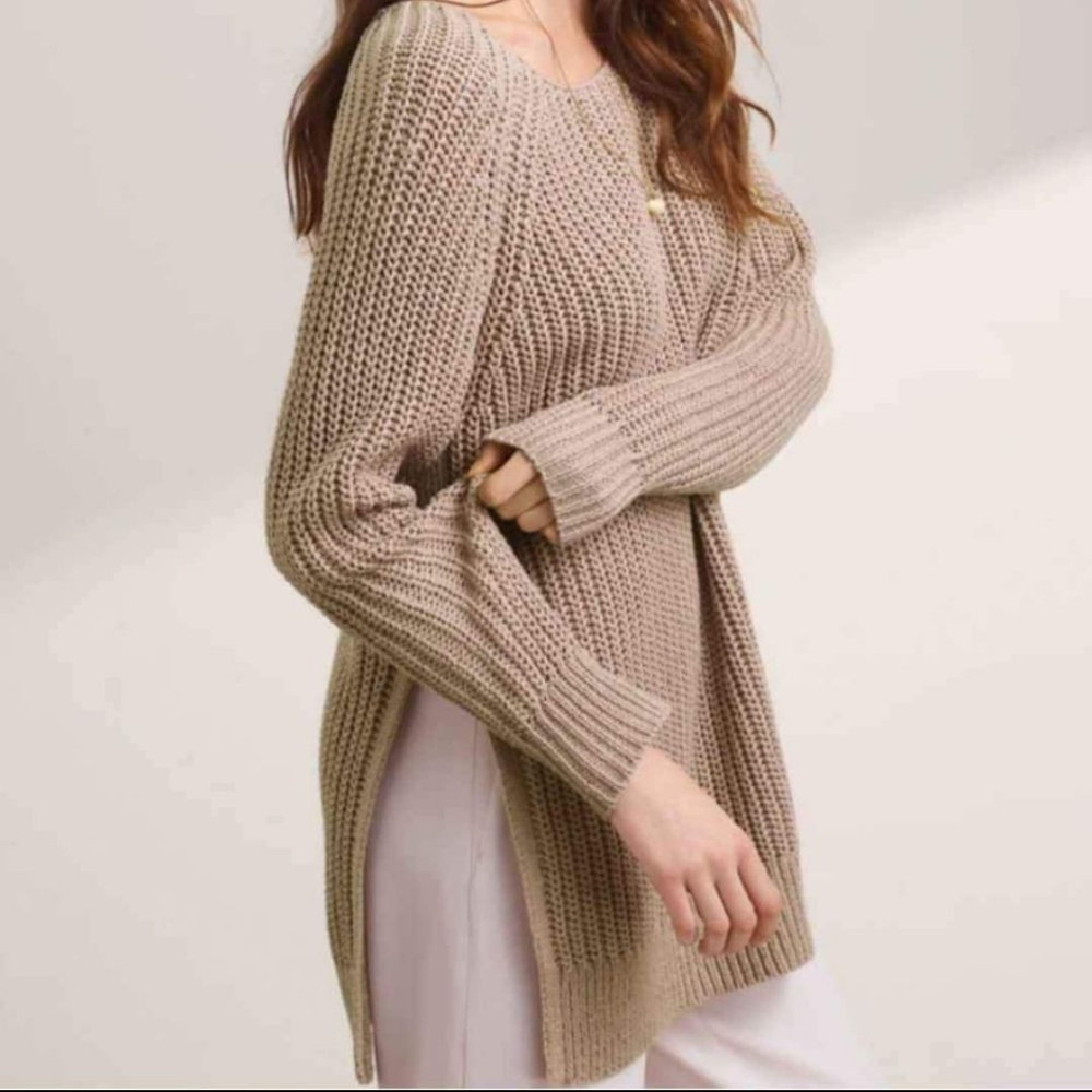 Aritzia Wilfred Randonnai linen knit sweater, women's small